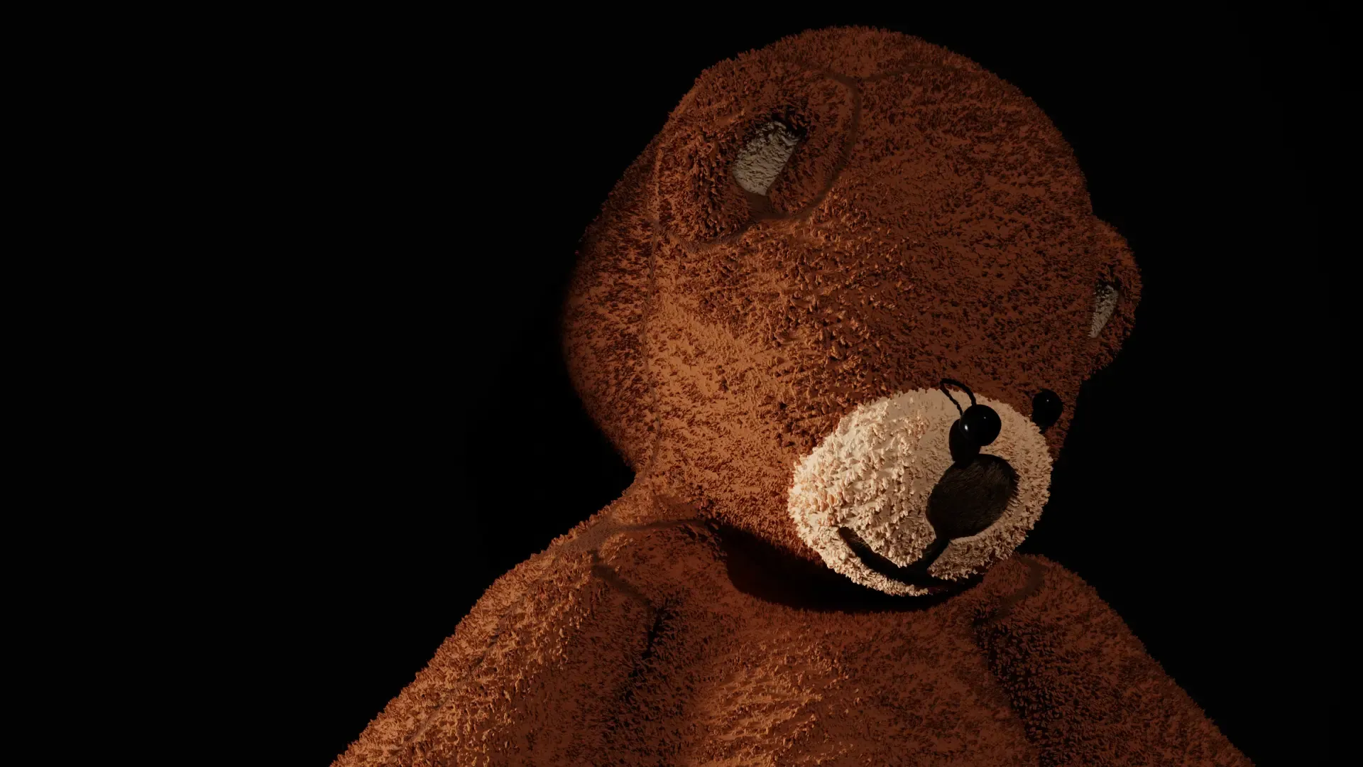 zoomed teddy bear render